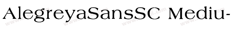 AlegreyaSansSC Mediu字体转换